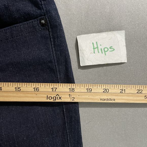 True Religion Size 29 Dark Denim Low Rise Jeans Slim Straight Y2K Sequin Pockets - Picture 10 of 13